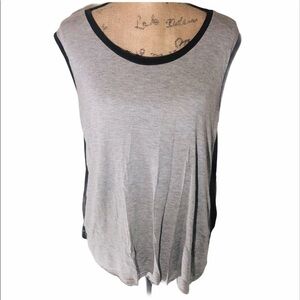 Double zero - Grey Black Slouchy Back Short Sleeve Top